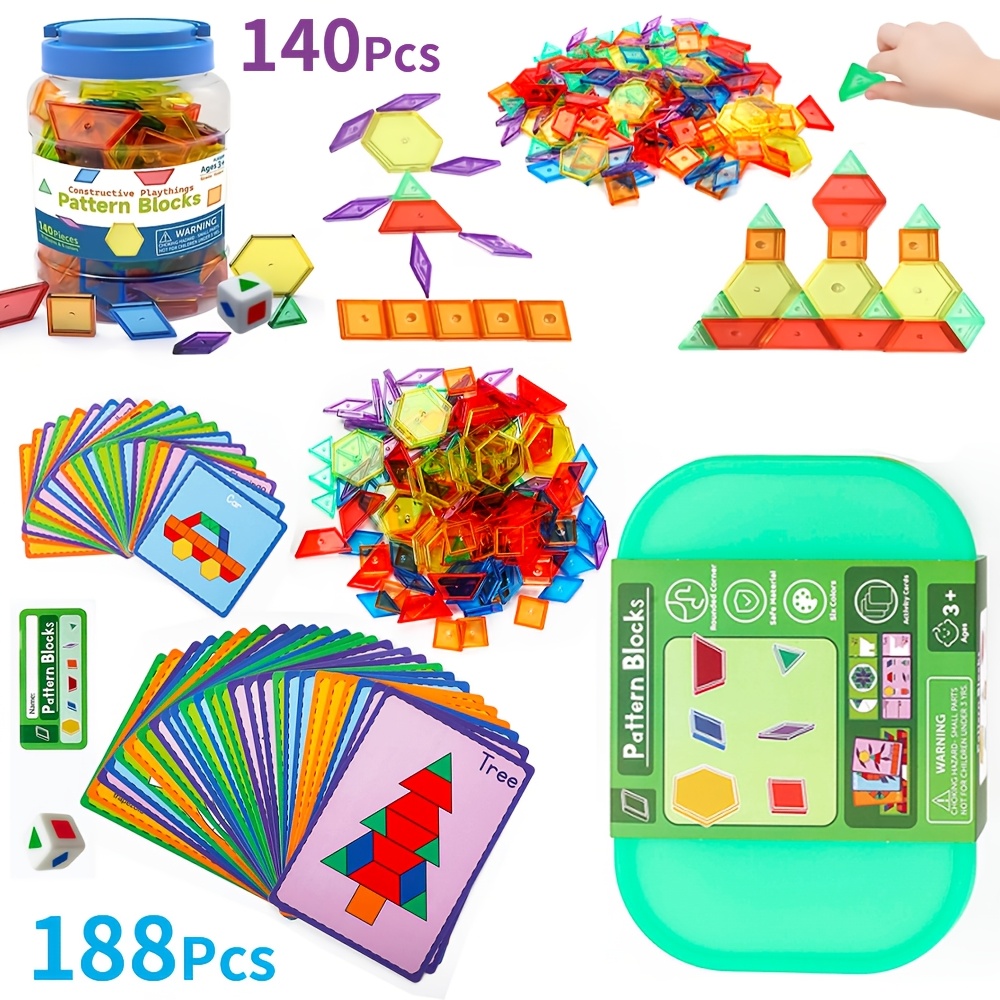 Translucent Pattern Blocks for Educational Light Table Play