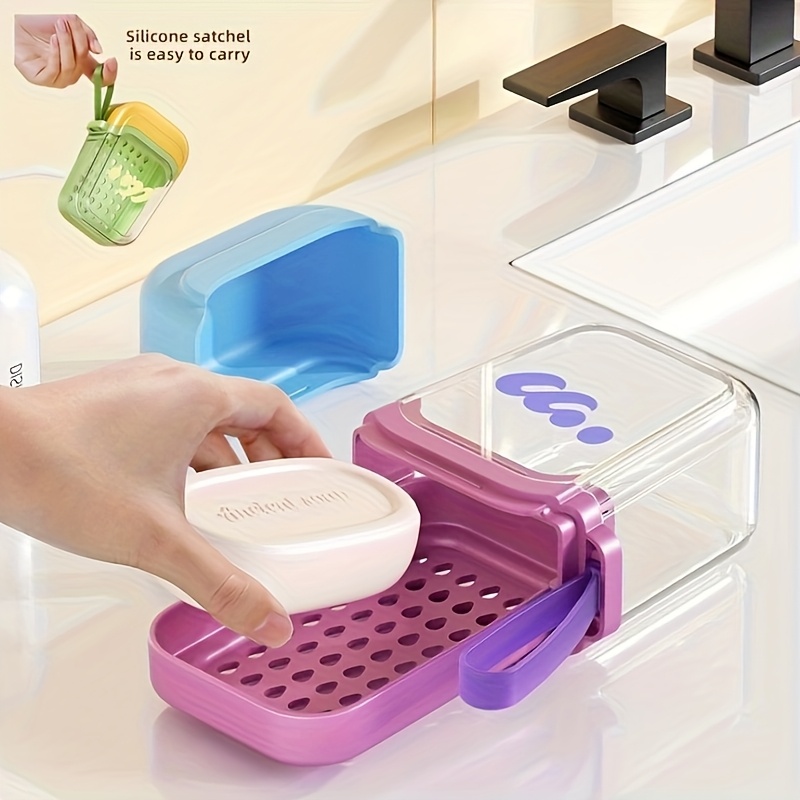 Dopamine Portable Travel Soap Case with Breathable Drainage Layer, Covered  Shower Soap Holder, Portable Candy-Colored Soap Box - Essential for Travel  and Outdoor Use. Dorm Room Must-Have, Minimalist ...