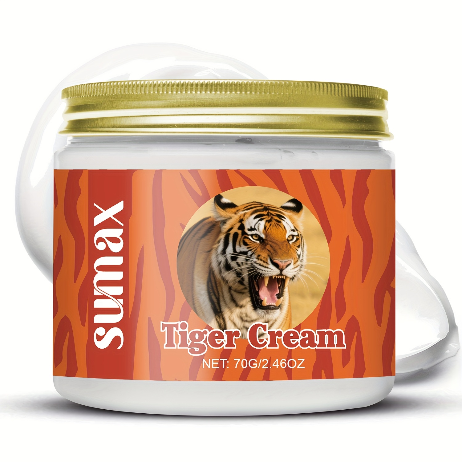 sumax tiger massage cream 1 76  formula joint muscle relief cream for neck shoulders waist knees ankles alcohol free easy absorption unisex for men women   gift massage oil sleek jar   ingredients details 3