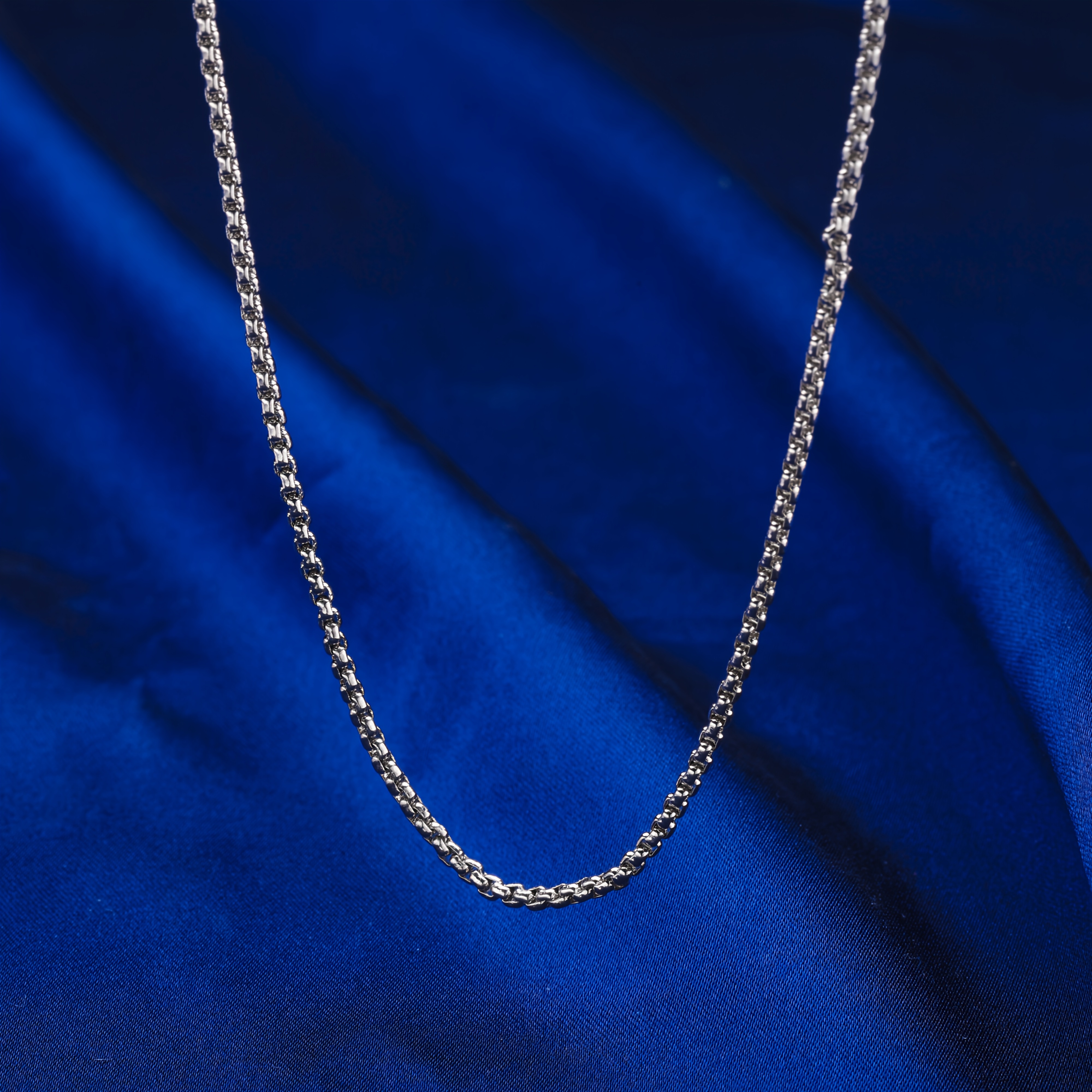 TEMU Silvery Necklace For Men, Versatile Chain, Daily Gift, Men's Gift, Valentine's Day, Birthday, Father's Day Gift, Gift Box Packaging