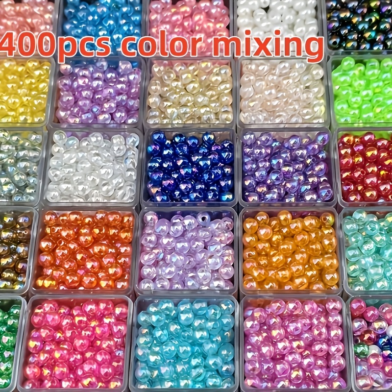 TEMU 200/400 piezas de cuentas redondas de agujero y , perfectamente adecuadas para la fabricación de joyas DIY. Hermosas cuentas, cuentas DIY para