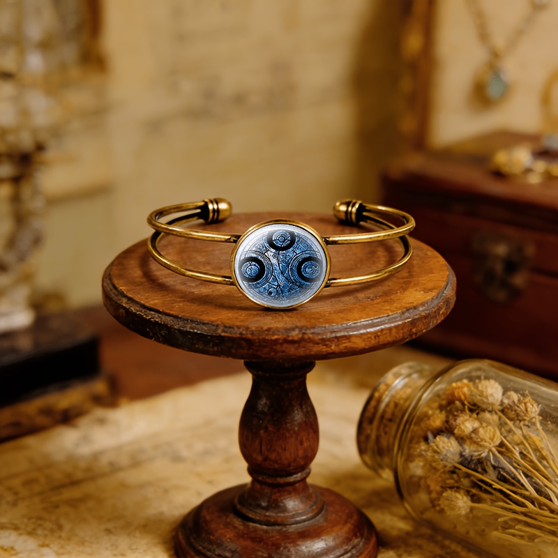 Women's Antique Cyan Double-Layer Adjustable Bracelet