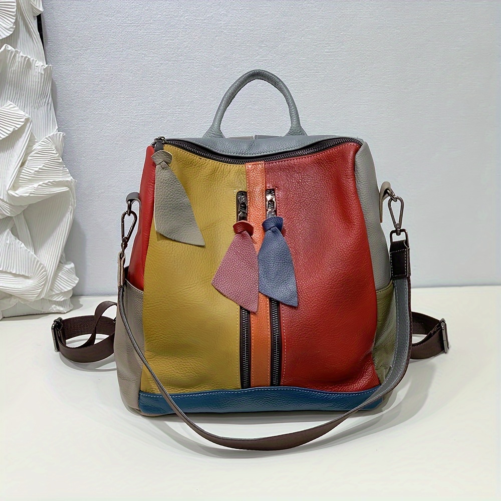 

Sac à Dos Élégant en Cuir Vintage pour Femme – Design de Luxe à de Couleur avec Bandoulière Détachable, Sac à Dos Sophistiqué pour ou , Sac à Dos pour Voyage