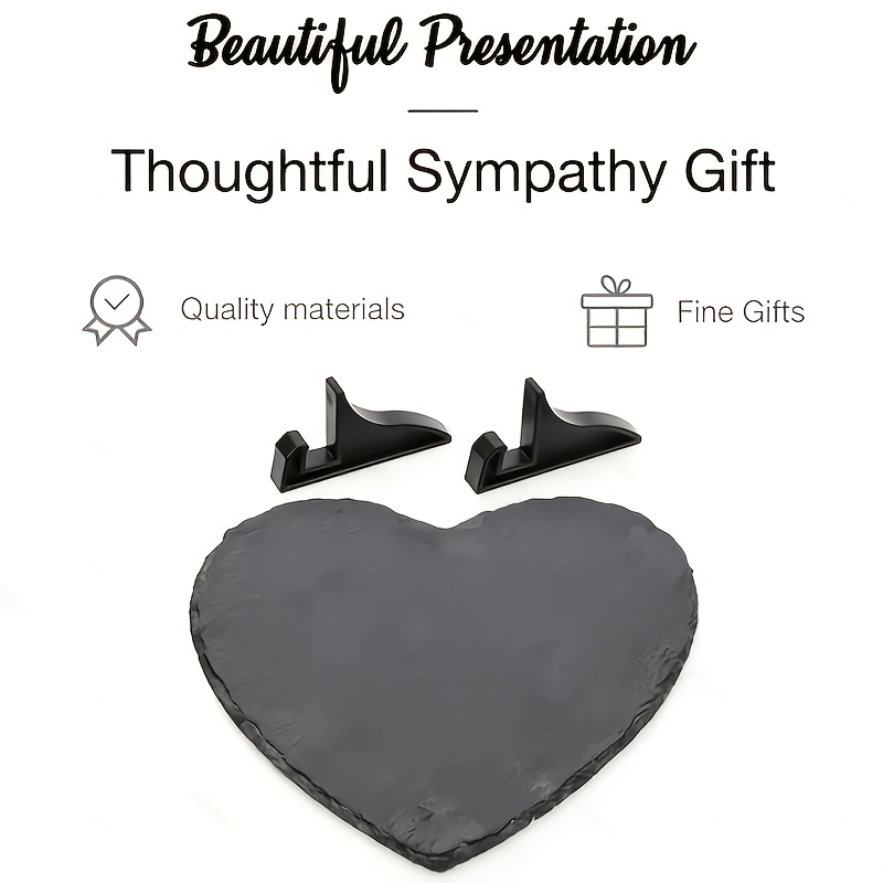 Heart-Shaped Pet Memorial Stone with Custom Photo and Text