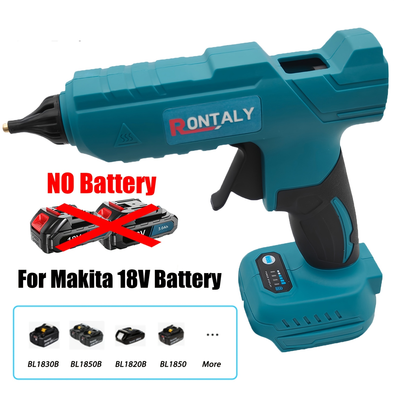 TEMU Pistola de pegamento caliente inalámbrica de 50W, pistola de pegamento termofusible eléctrica para manualidades, hobbies y proyectos domésticos,