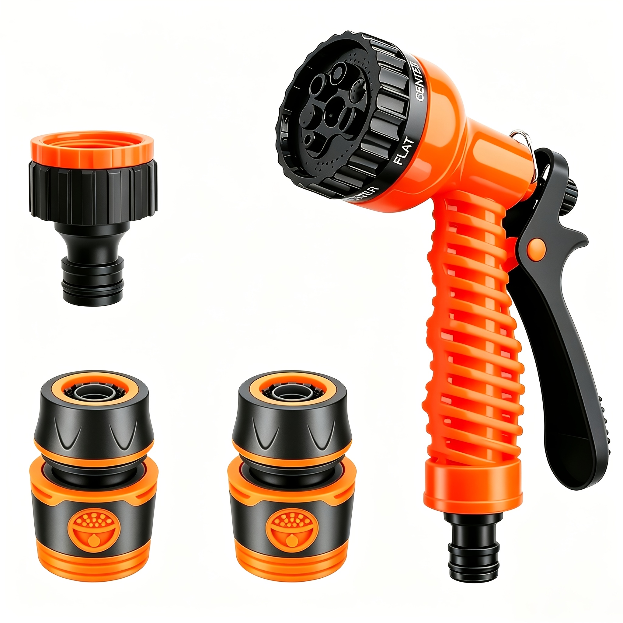 Image of 4pcs High-pressure Garden Nozzle Kit,high-pressure Adjustable Nozzle Garden Water Gun-with Functions,suitable For Gardening, Car Washing, Yard Cleaning