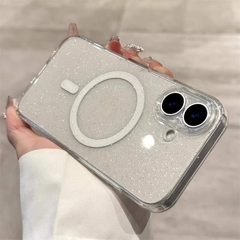 TEMU Phone Case - Compatible With Iphone 17 Case - New Iphone 17 Pro Glitter Magnetic, 16 Pro / 15 Pro Full Coverage Anti-drop, 14 Transparent Iphone