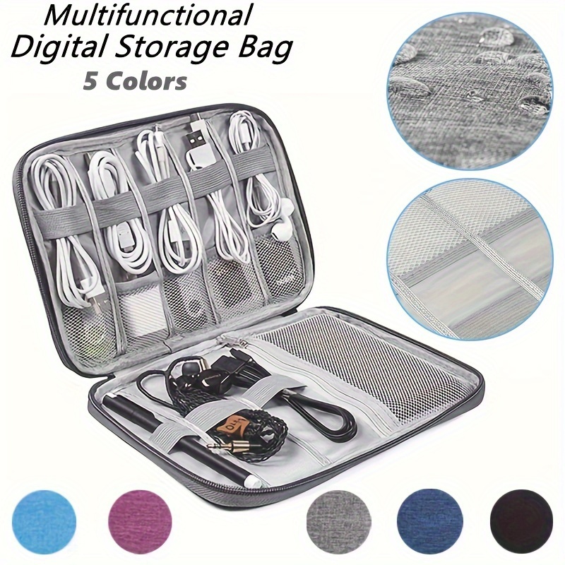 

Digital Storage Bag Usb Data Cable Organizer For Earphone Wire Bag Pen Power Bank Travel Kit Case Watch Band Pouch Electronics Accessories