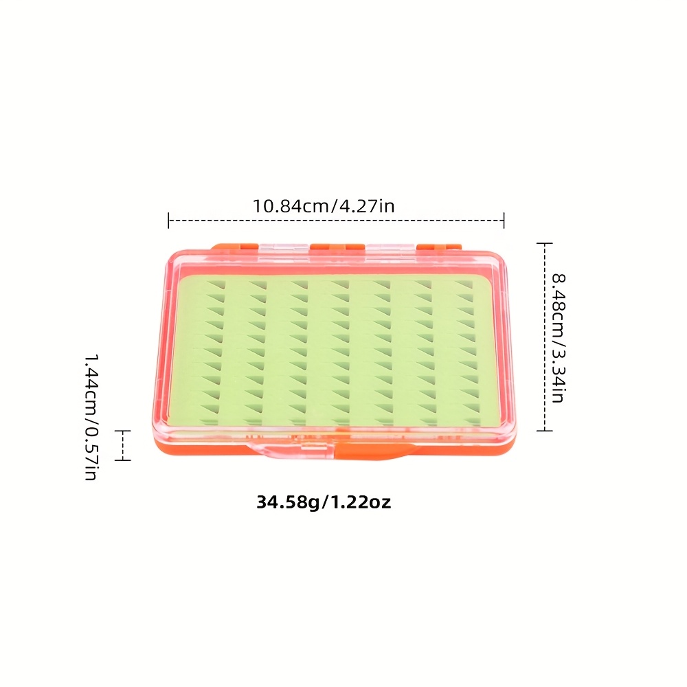 TEMU 1pc Fly Fishing Hook , Fly Fishing Hook Storage Box, Hook Fly Fishing Hook, Artificial Bait Lure Box, Fishing Tool Storage Box