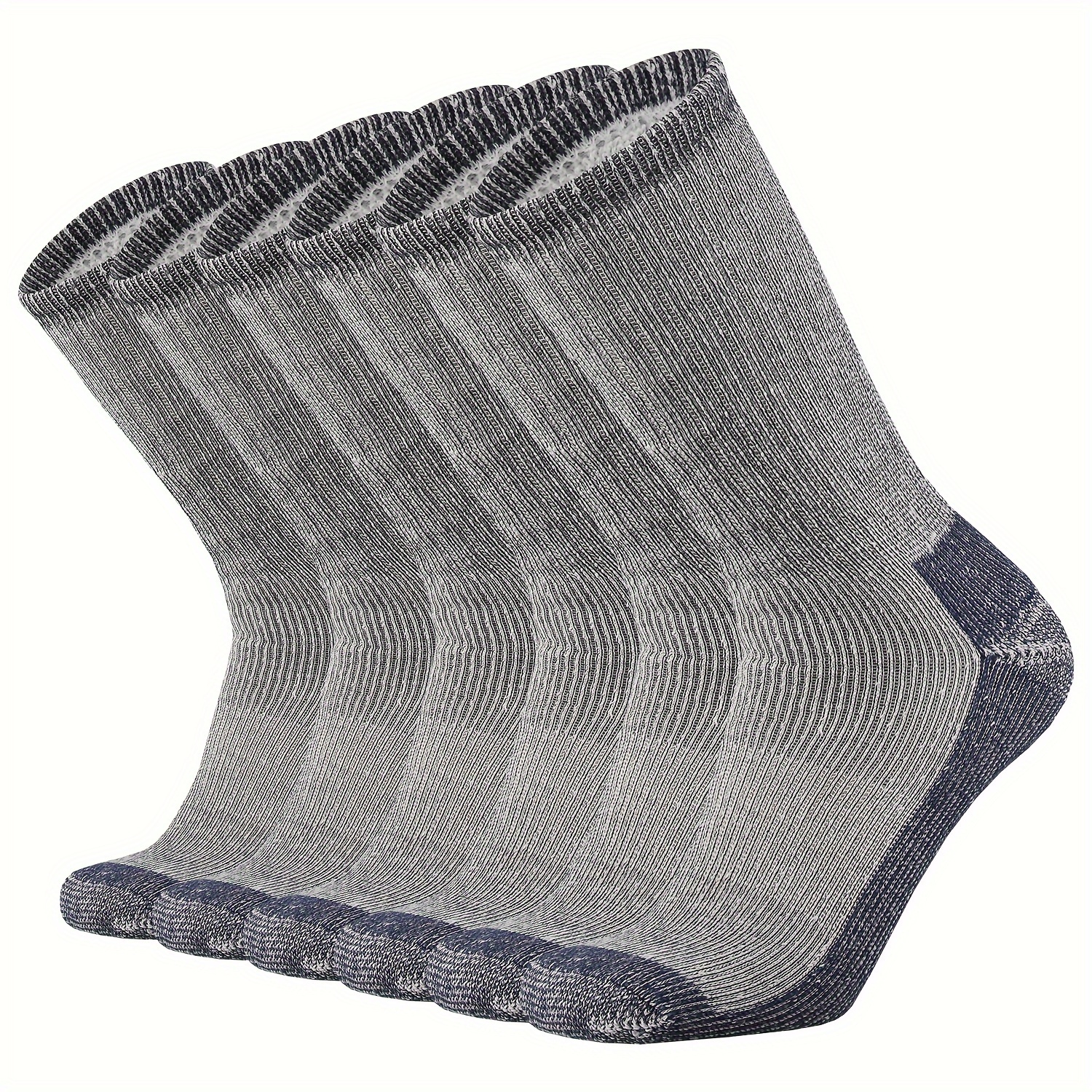 

Men's Merino Wool Cushion Crew Socks Moisture Wicking Control For Outdoor Hiking Work Boot Thermal Warm All Seasons 3 Pack