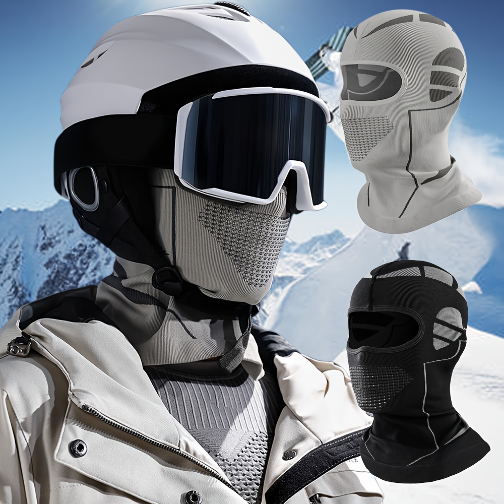 Space Souls Men's & Women's Full Face Ski Mask with Visor - Winter Warmth, Breathable & Impact-Resistant, Ergonomic Fit, -Glare Lens System, Multi-Color Options for Snow Sports, Skiing, Snowboarding &