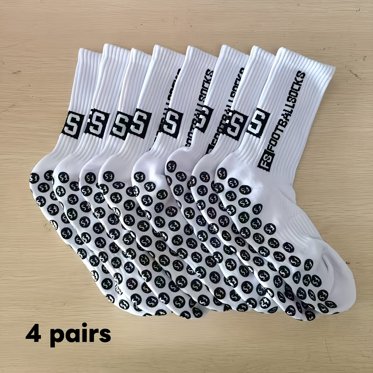 Image of [1/4/6 Pair] Breathable Non-slip Football Socks Daily Training Socks Wear-resistant Shock-absorbing Socks For Men And Women