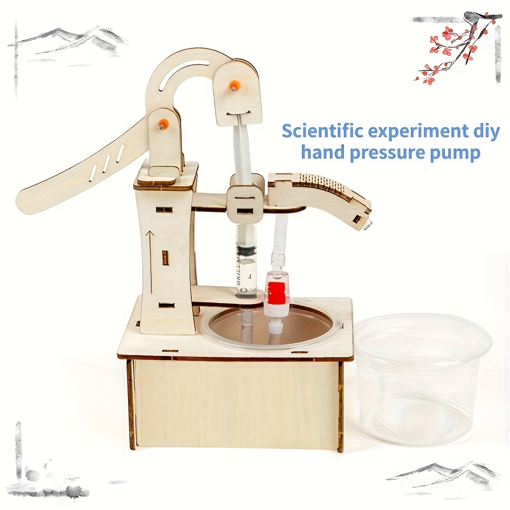 [DIY Science Experiment Kit] DIY Science Experiment Kit - Manual Water Pump & Well Pressure System | Hands-On Hands-Free Pumping, Pressure Gauge & Tube | Educational Physics/Hydraulics Learning, STEM for Schooling & Class