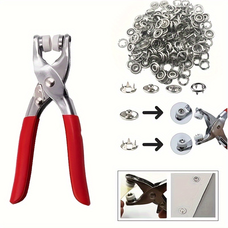 

200pcs Steel Snap And Kit - -to-use Installation Set For Fastening, For Crafts, Sewing &