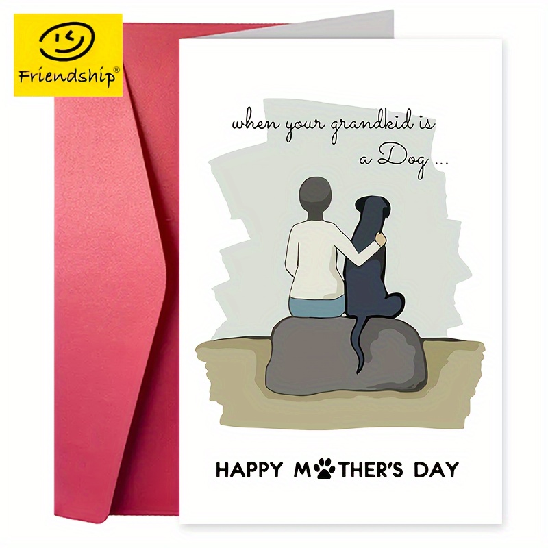 

1pc A Fun And Creative Mother's Day Card For Grandma With A Dog Theme