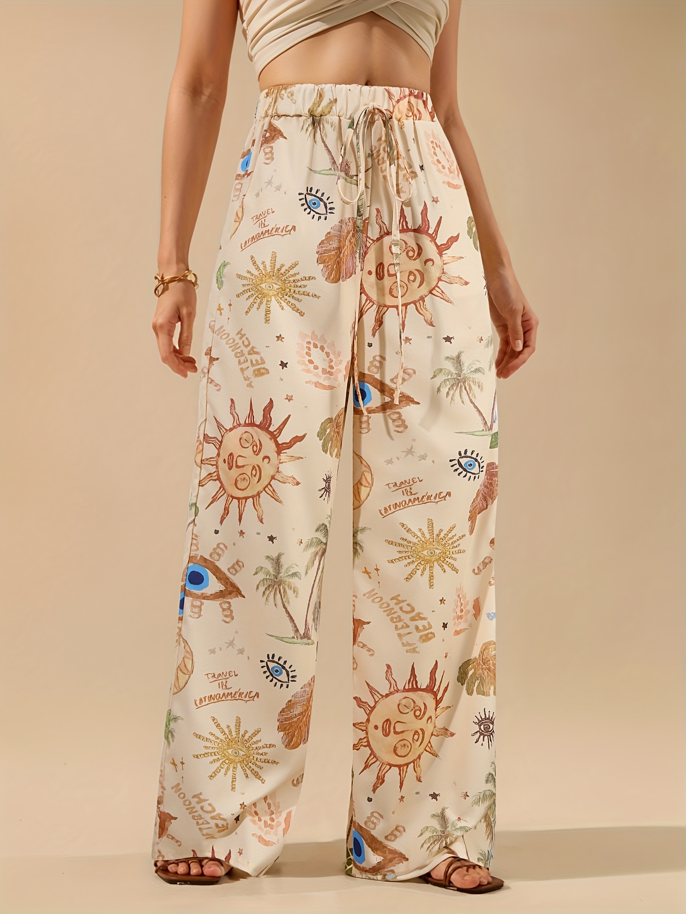 High waist Chiffon Summer Loose Pant Skirt 3434 High waist Chiffon Summer Loose Pant Skirt 3434