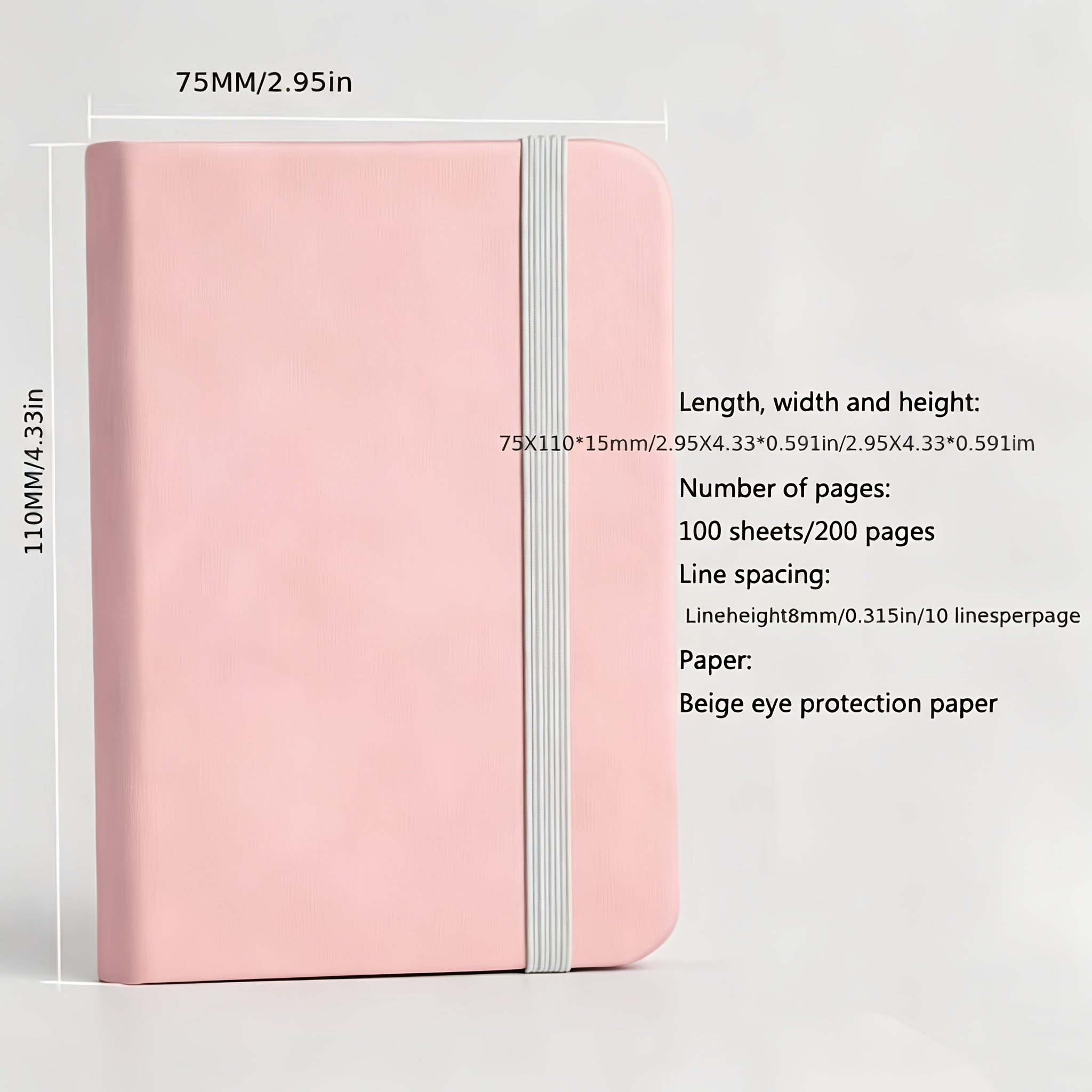 20pcs mini pocket journals 2 color options 4 33 x2 95 100 sheets 200 pages lined paper portable notepads compact   the go writing notetaking organization   durable cover