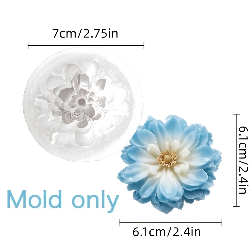 Image of [resin Casting Molds] 1pc 3d Flower Silicone Mold, Layered Petal Candle Plaster Resin Decor Mold, Handmade Epoxy Desktop Ornament Making Tool, Fresh Home Decor Mold, Essential For Floral Enthusiasts