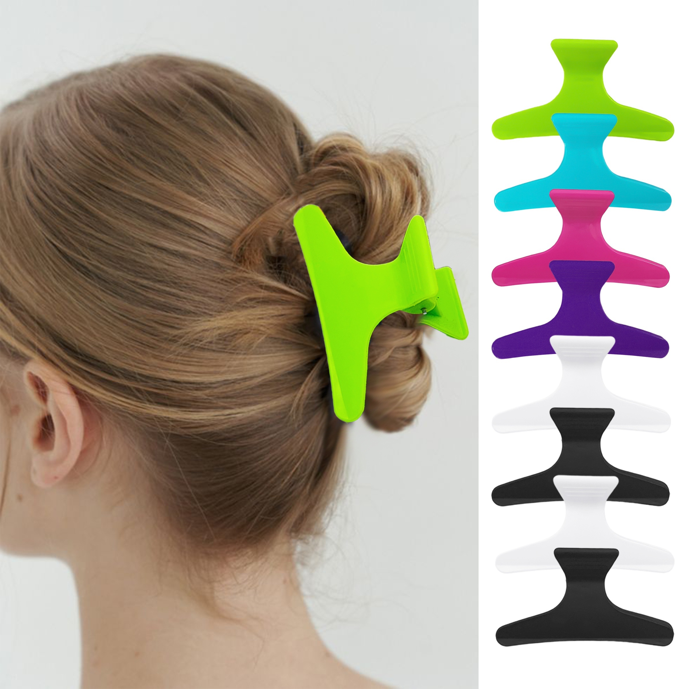 

8pcs Non-slip Hair Clips For Women – Elegant And Secure Hair Accessories, Plastic Retro , Ponytails, Buns, And Salon Styling, Everyday | Retro Bow Clips | Nonslip Hair Grips