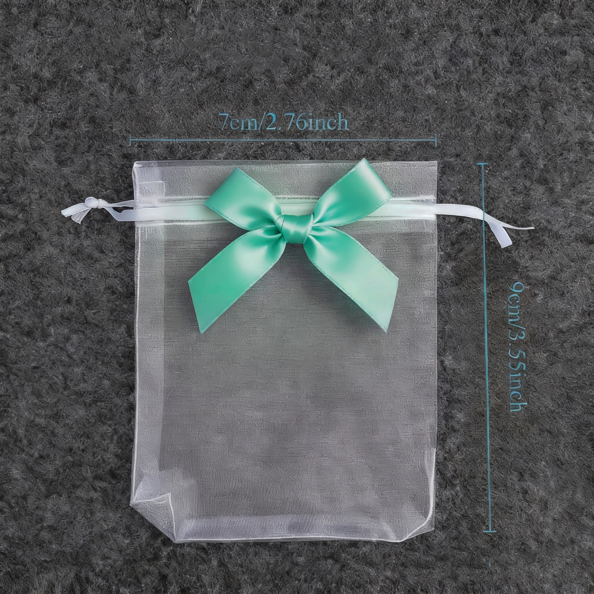 TEMU 30 Bolsas de Regalo con de Cinta, Tul y Organza con Cordón - Decoración Navideña/Halloween, Empaque para Joyería de Boda | Colores Surtidos