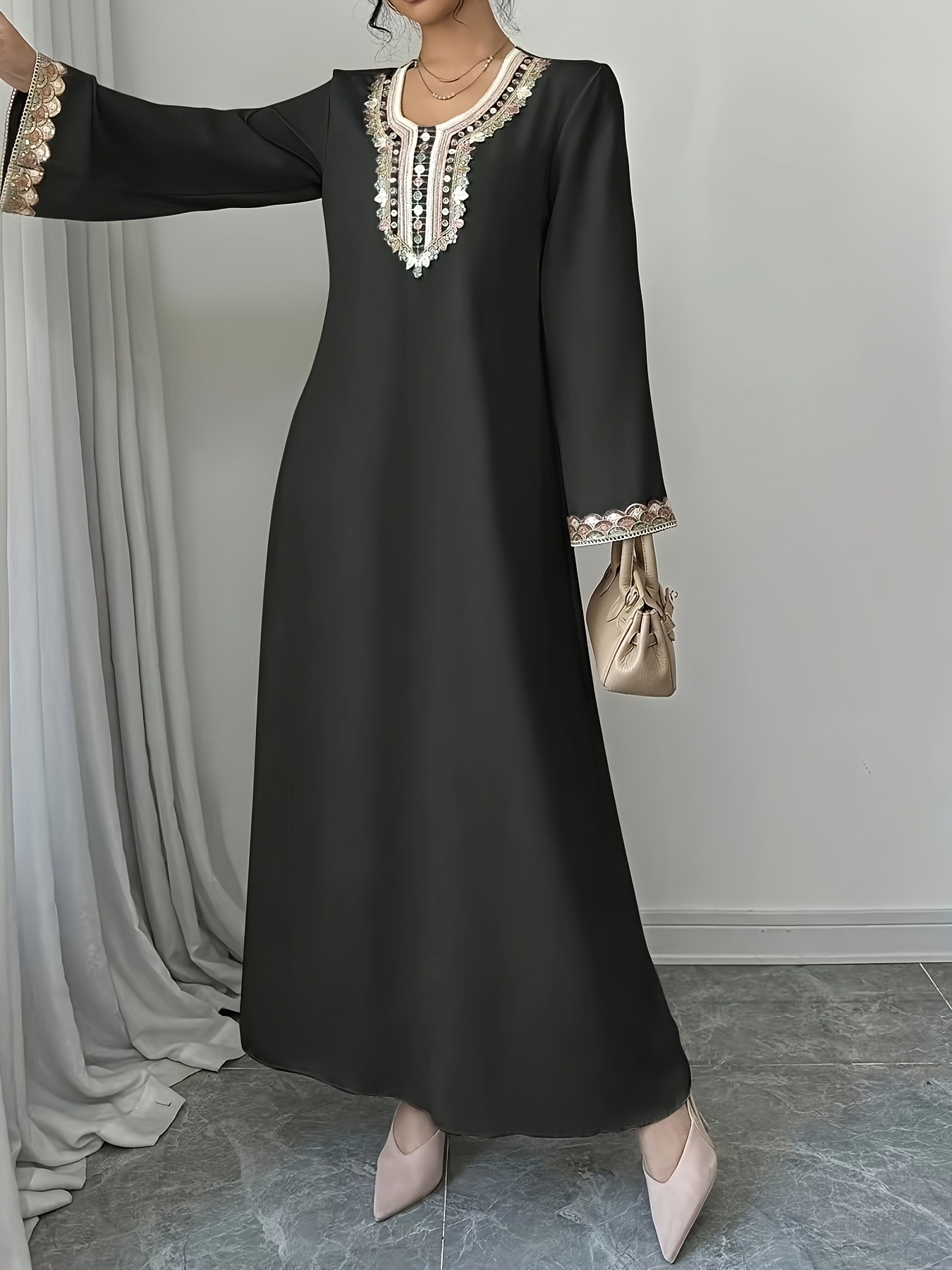 sachin and babi light blue dress Grey Blue Floral Wedding Guest Dress A-Line Embroidered Maxi Dress –  chiclody main image 1