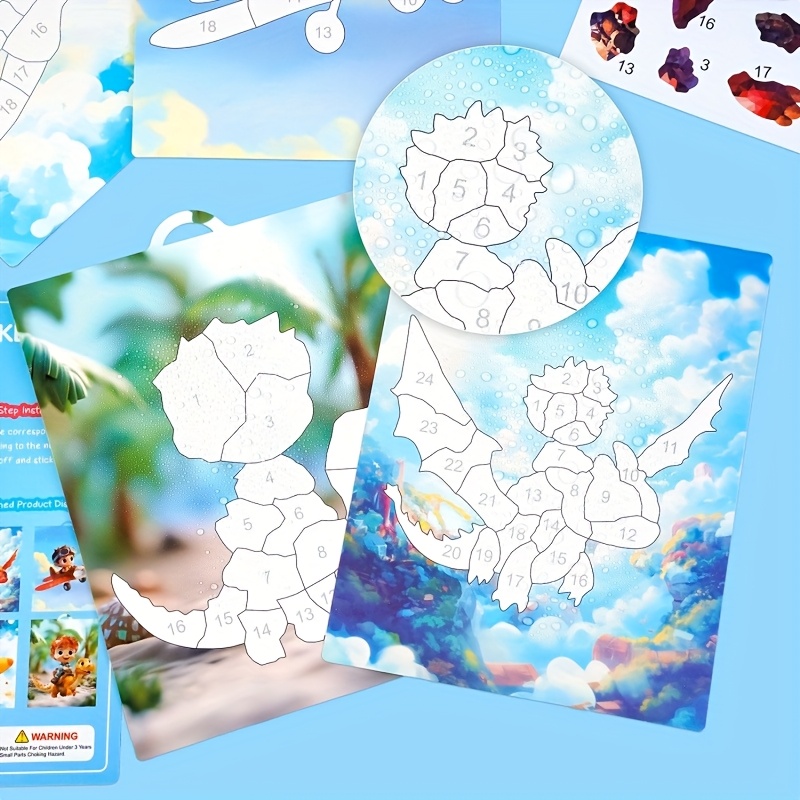 Tear & Paste Number Learning Sticker Puzzle for Kids 3+