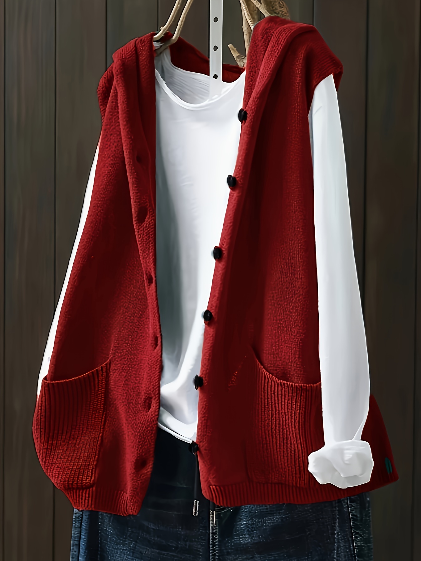 Women Cardigan Biffxeu Cable Knit Sleeveless Cardigans For Women