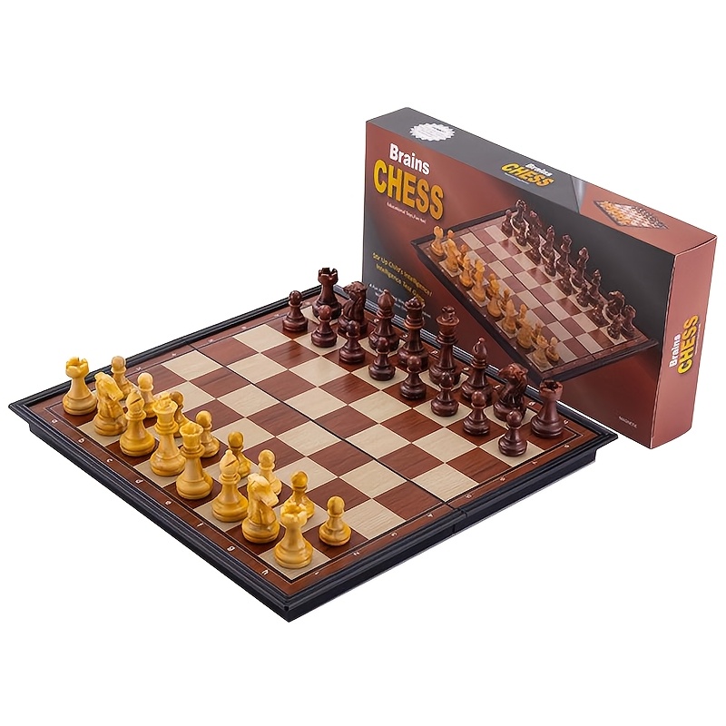 9.4 In Magnetic Chess Set Folding Portable, Travel Game For Inches Foldable Magnetic Chess Set, Travel-friendly Educational Toy For Kids Adults, , Minimalist Chess