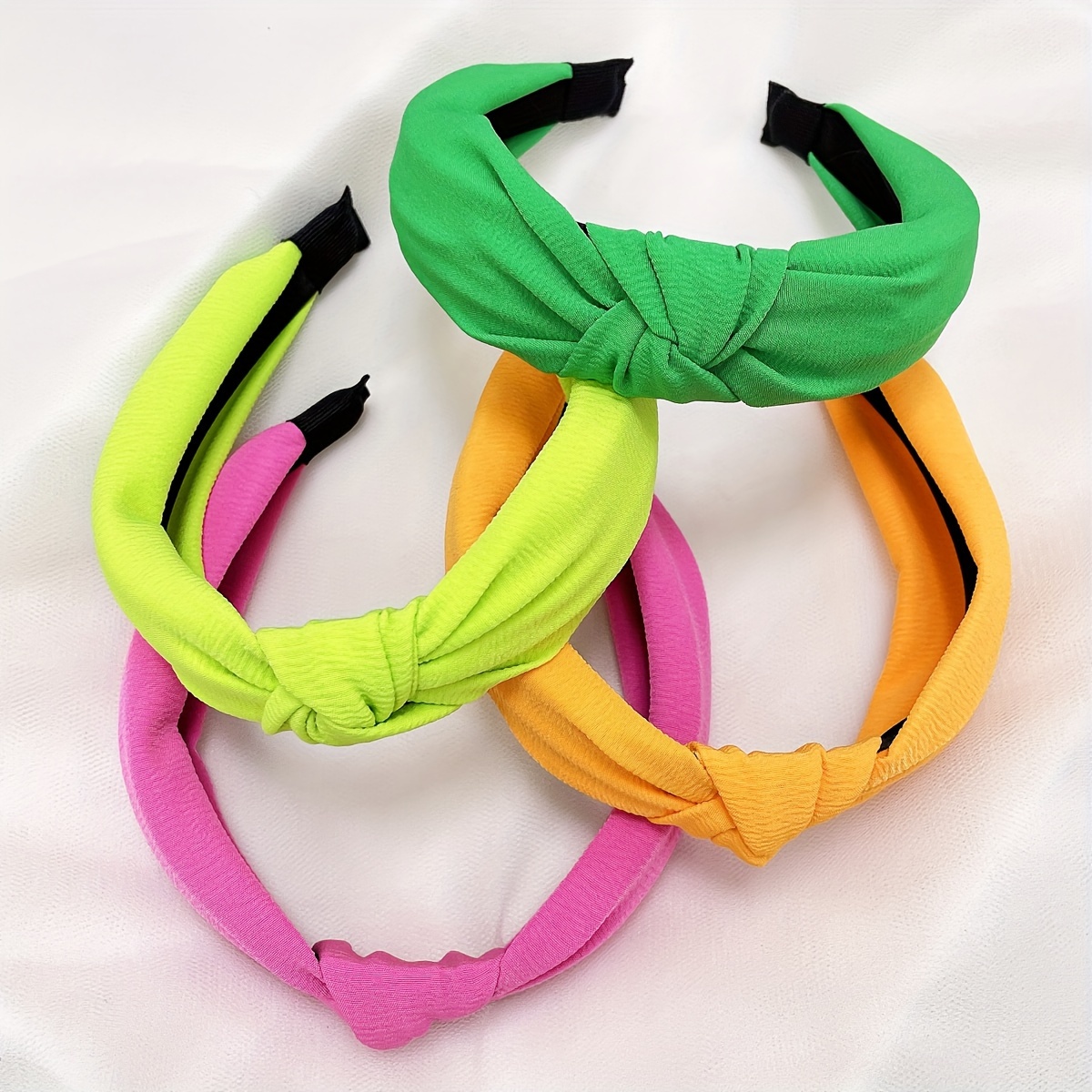 a set 4 womens colorful headbands multi color hair additions  display picture 1