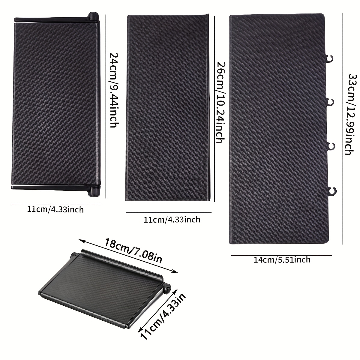 Estante superior ajustable para pantalla de TV negra, estante de almacenamiento para escritorio de monitor de computadora, organizador de enrutador de caja multimedia para oficina en casa, forma rectangular de ABS rociado