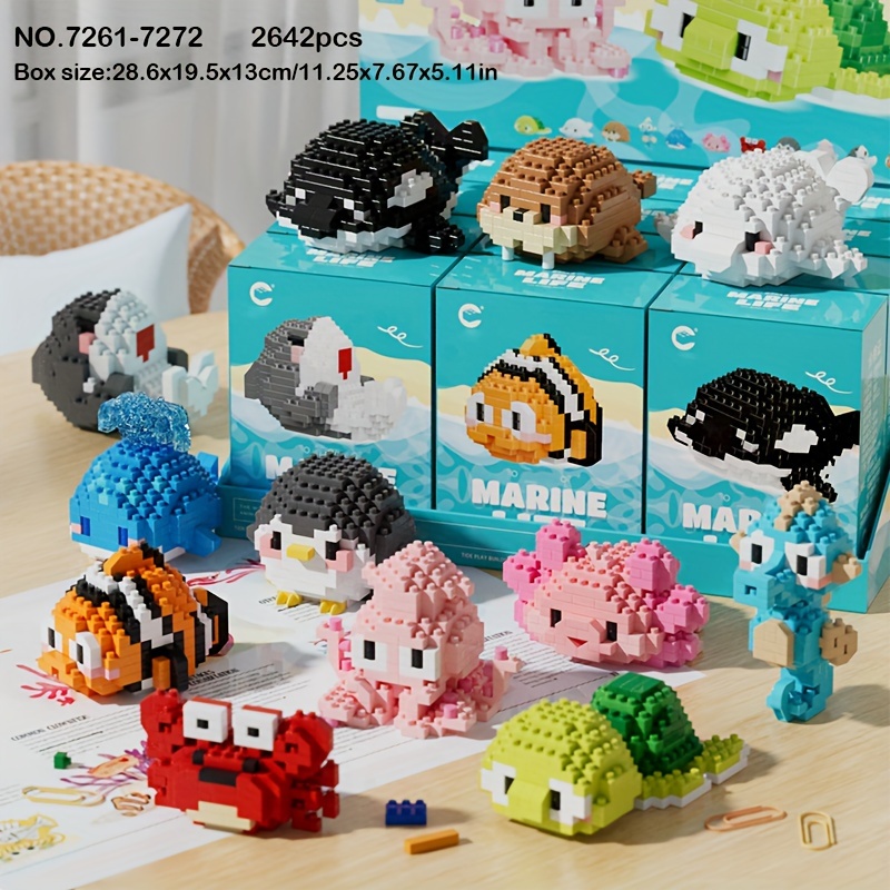 12 small   gift box version ocean   series micro   building blocks