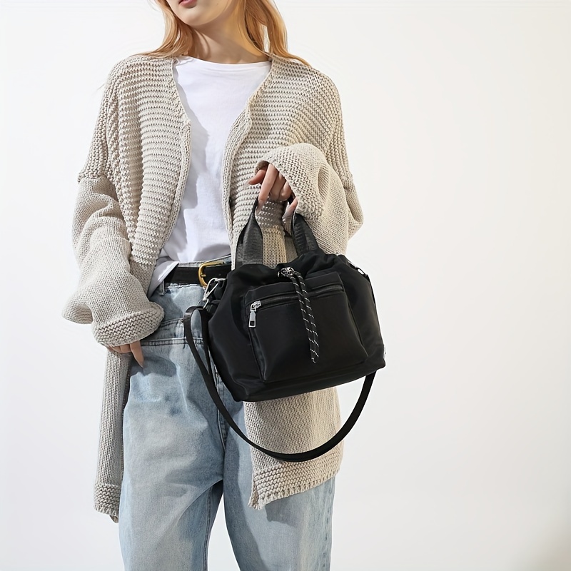 

Women's Fashion Casual Drawstring Bucket Bag, Versatile Shoulder & Crossbody Mini Everyday Chic Essentials Bag