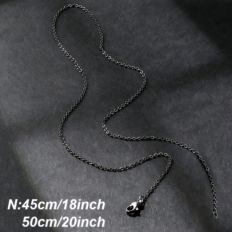 5pc Unisex Minimalist Black Cross Chain Necklace Set