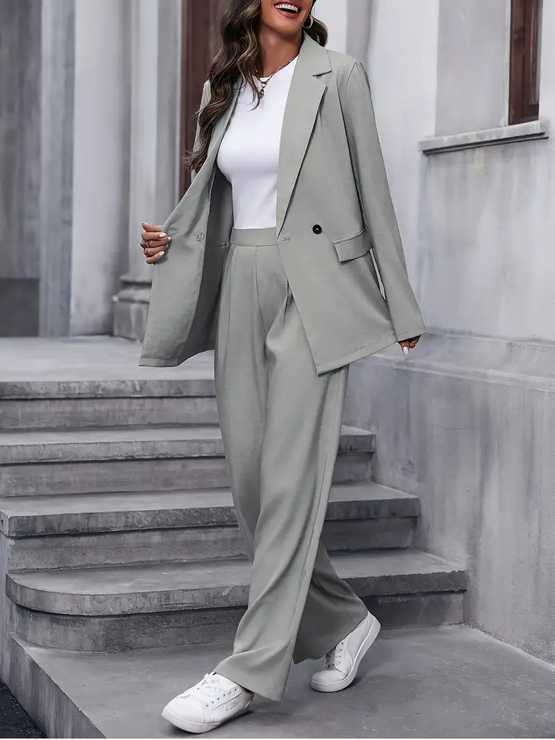 elegantes damen set einfarbigem hose stilvolle Temu Switzerland