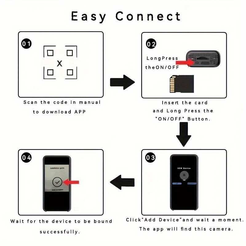 Câmara de segurança mini sem fios com visão noturna por infravermelhos, deteção de movimento e monitorização em   - Fácil de instalar no interior,   USB, vídeo de 480p,   Wi-Fi - Ideal para vigilância doméstica e de animais de estimação detalhes 3