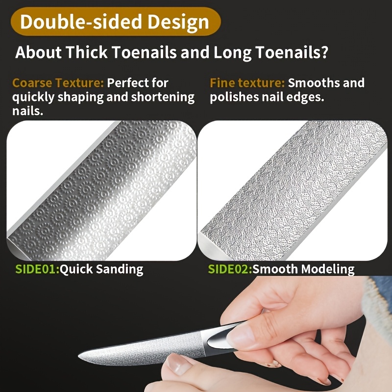 Double-Sided Stainless Steel Nail File with Box