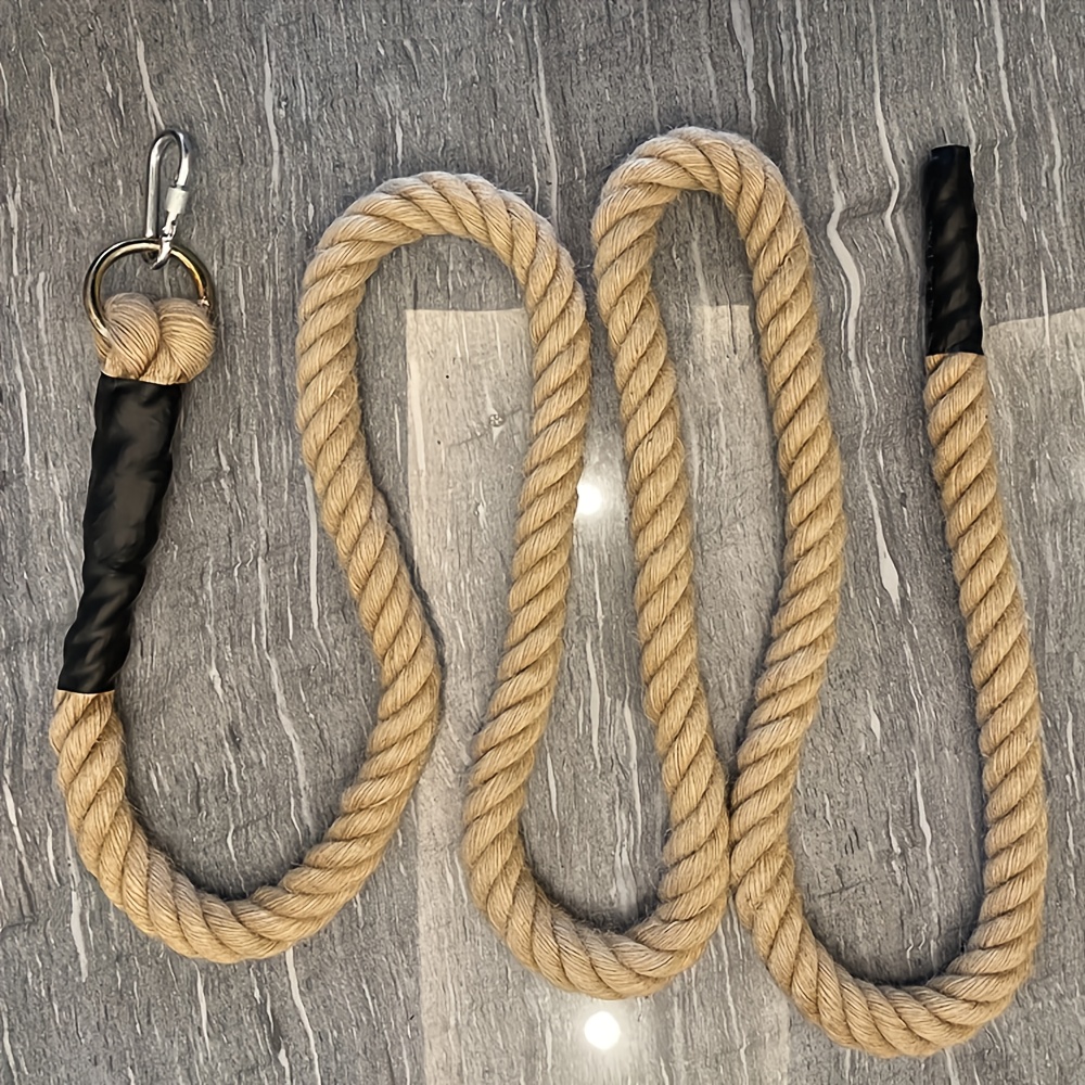 TEMU 30mm Thick Sisal Rope For Cats - 78.74 Inches Long With Metal Hook, Durable Climbing Toy For Indoor Cats, Enhances Flexibility And Strength,