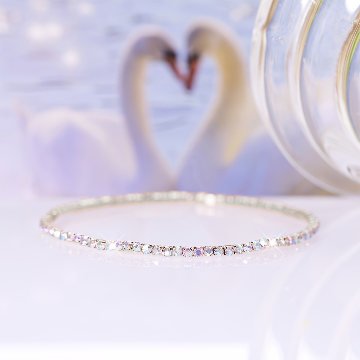 Ultra Thin Rhinestone Tennis Chain Women's Bracelet