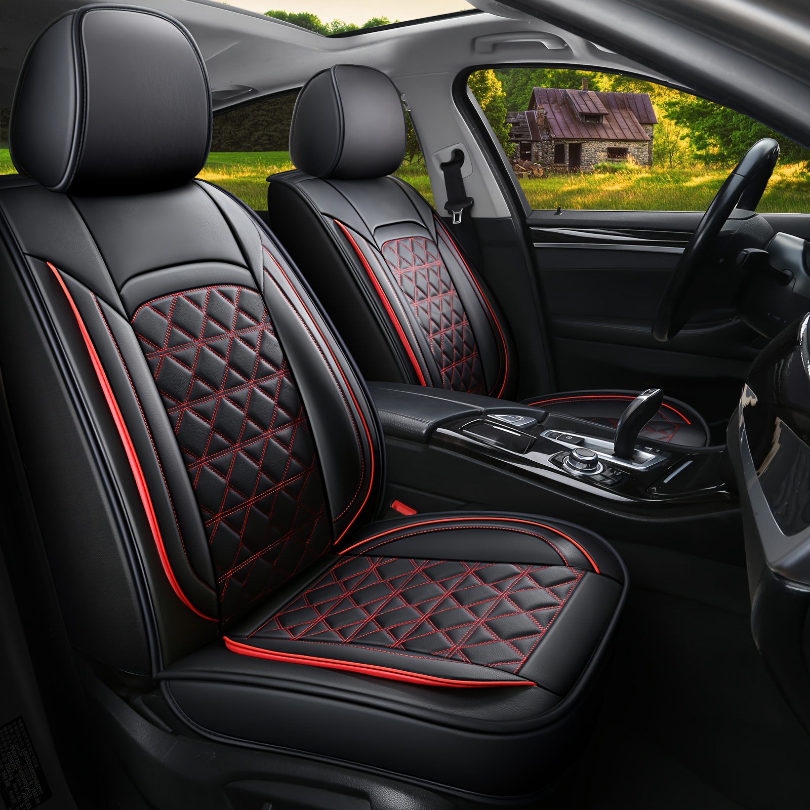Image of Seat Covers, Car Seat Covers Front Seats, Car Seat Cover, Car Seat Protector Waterproof, Car Seat Cushion Pu Leather, Seat Covers Carseat Cover Universal Fit For Most Cars