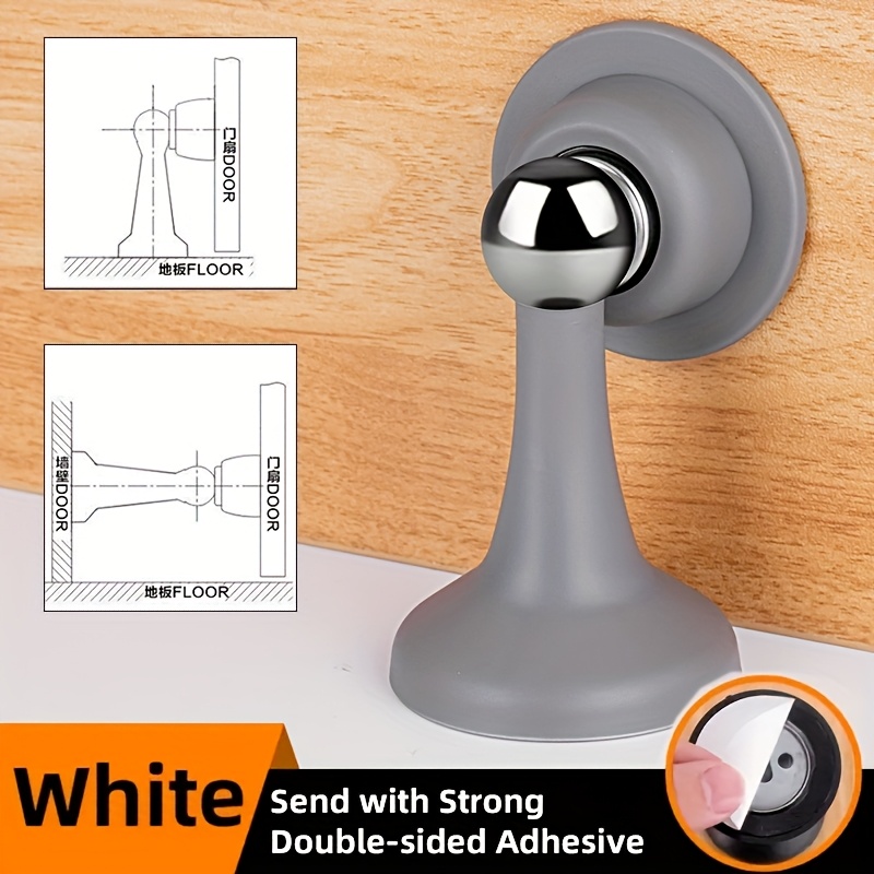 TEMU 1pc Heavy Duty Magnetic - Installation, Strong Magnetic Hold, Non-slip Design (for Floor/door), Durable Plastic Material - Suitable For Home,