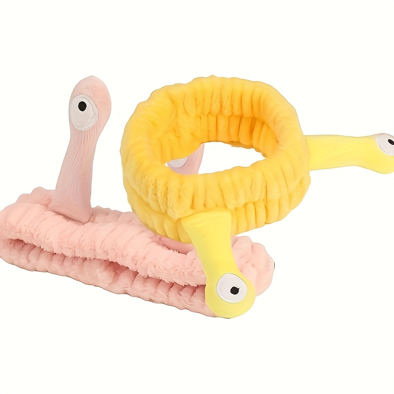 snail headband cute face wash headband funny plush hair