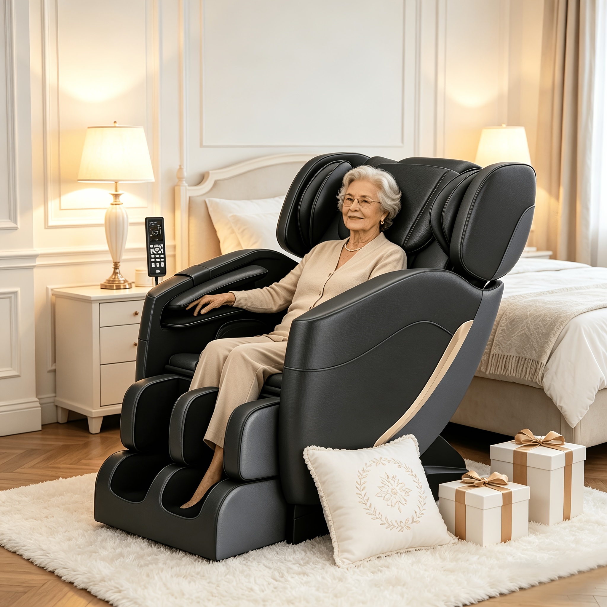 ss05 zero gravity full body massage chair with heat 6 auto manual   8   massage rollers ideal for neck back hips and   massage fathers day and mothers day gifts for the elderly Product details 1