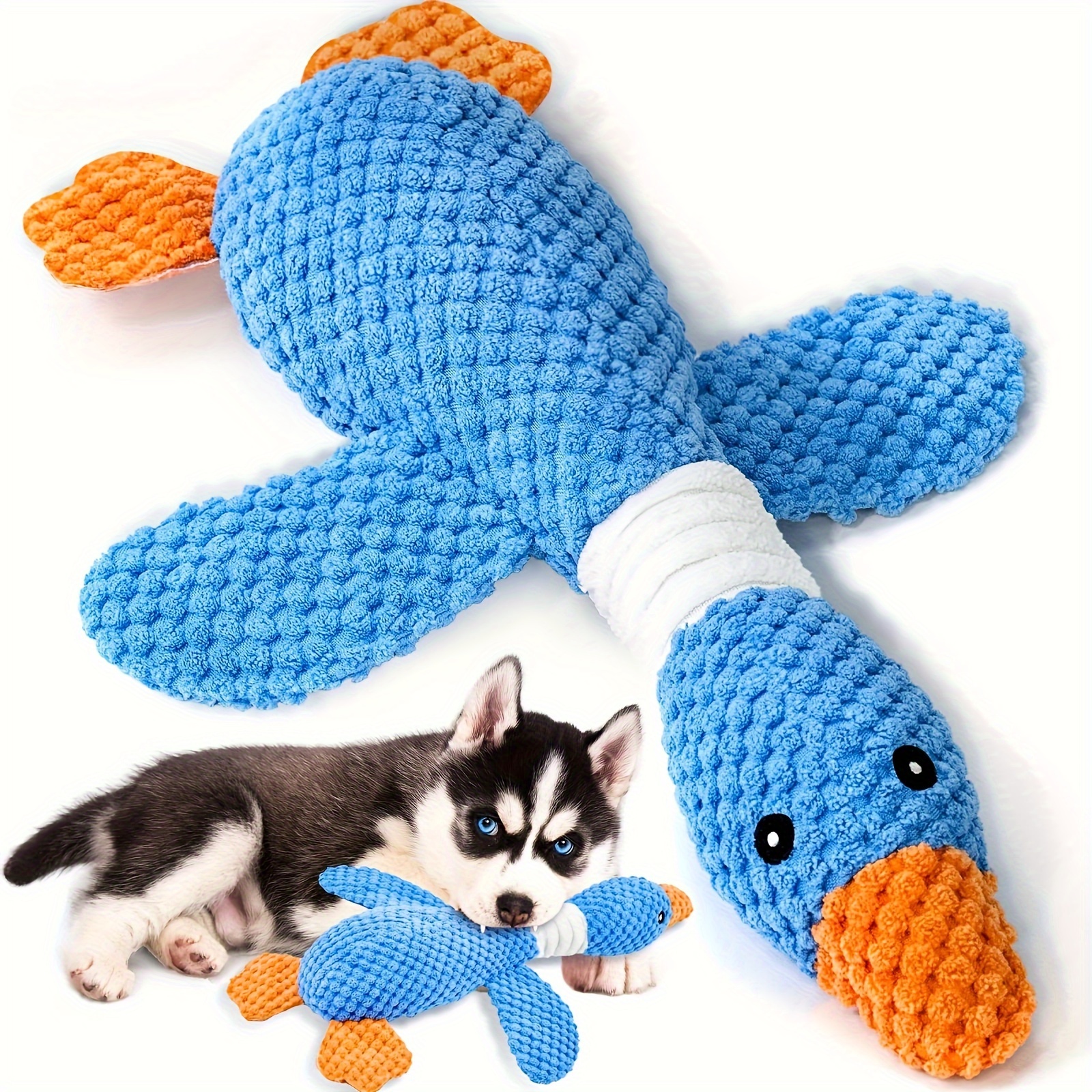 

A Plush Goose-shaped Dog Toy, Suitable For Chewing And Playing - Soft, Bite-resistant Fabric Ideal For Medium-sized Breeds - Oral Health And Interactive Fun, Without Battery