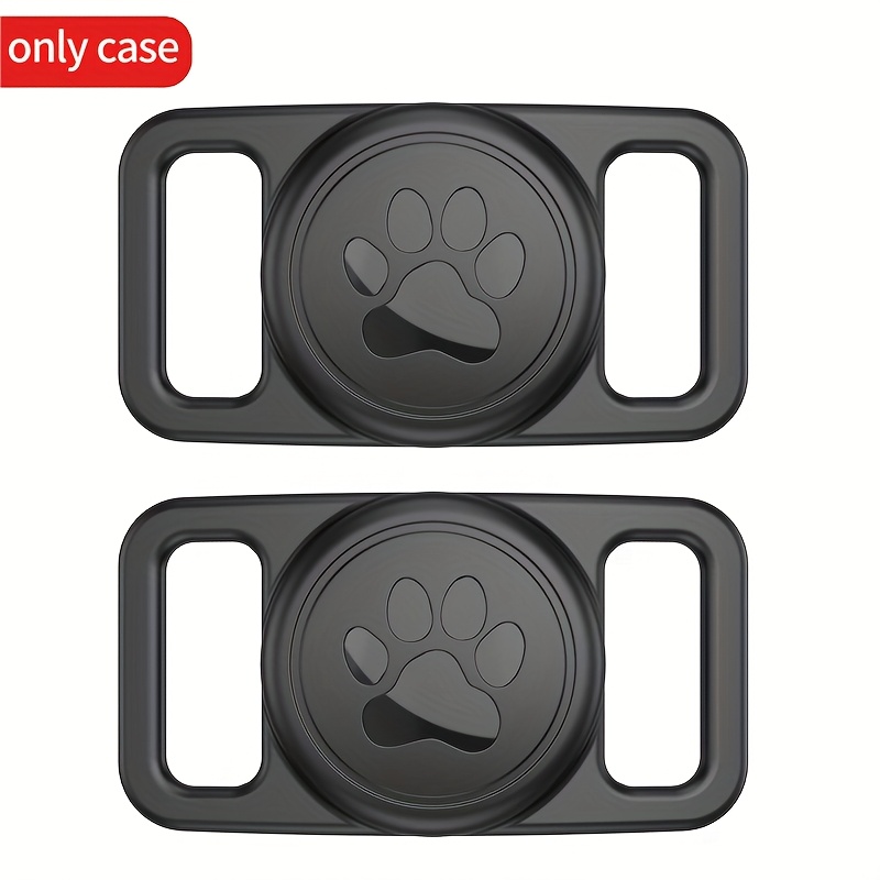 Image of [2-pack] Silicone Protective Cover For Airtag 2nd And 1st Generation Dog Collar Airtag Holder Case Suitable For Pet Dogs, Backpacks, Etc. [airtag Not ]