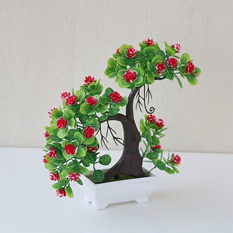 2pcs Set of Artificial Potted Plants, Rustic Green Foliage, Plastic Flower Pots for Home and Office Desktop Decoration, Home Decor, Holiday Decoration, Photo Props, Scene Arrangement, Party Decoration