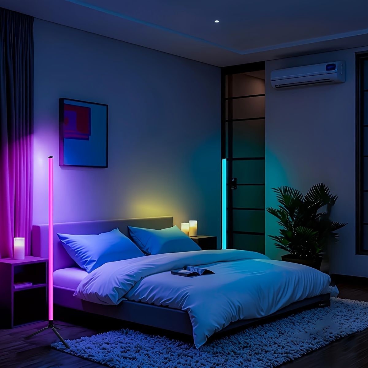 RGB Color Changing LED Corner Light with Remote Control