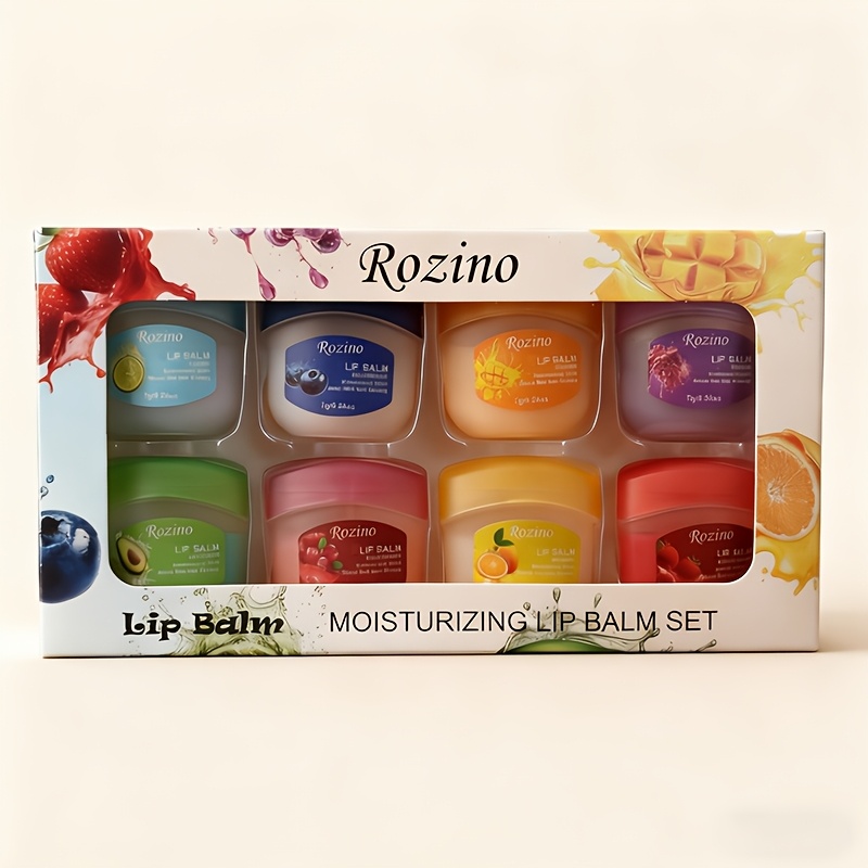 TEMU 8pcs Lip Balm Set/ 8 Vibrant Colors And Long-lasting Hydration - Nourishes Dry Lips For A Healthy Shine Perfect Gift For , Valentine's Day,