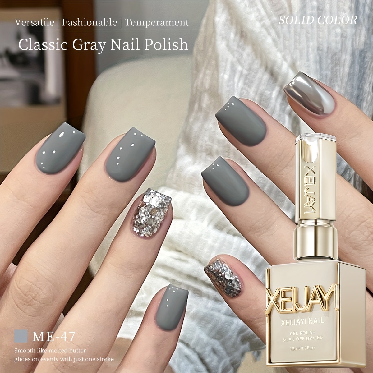 Image of 1pc 15ml Gel Nail Polish Soaking Led Nail Gel Female Nail Art Tools For Nail Art Diy For Fashion