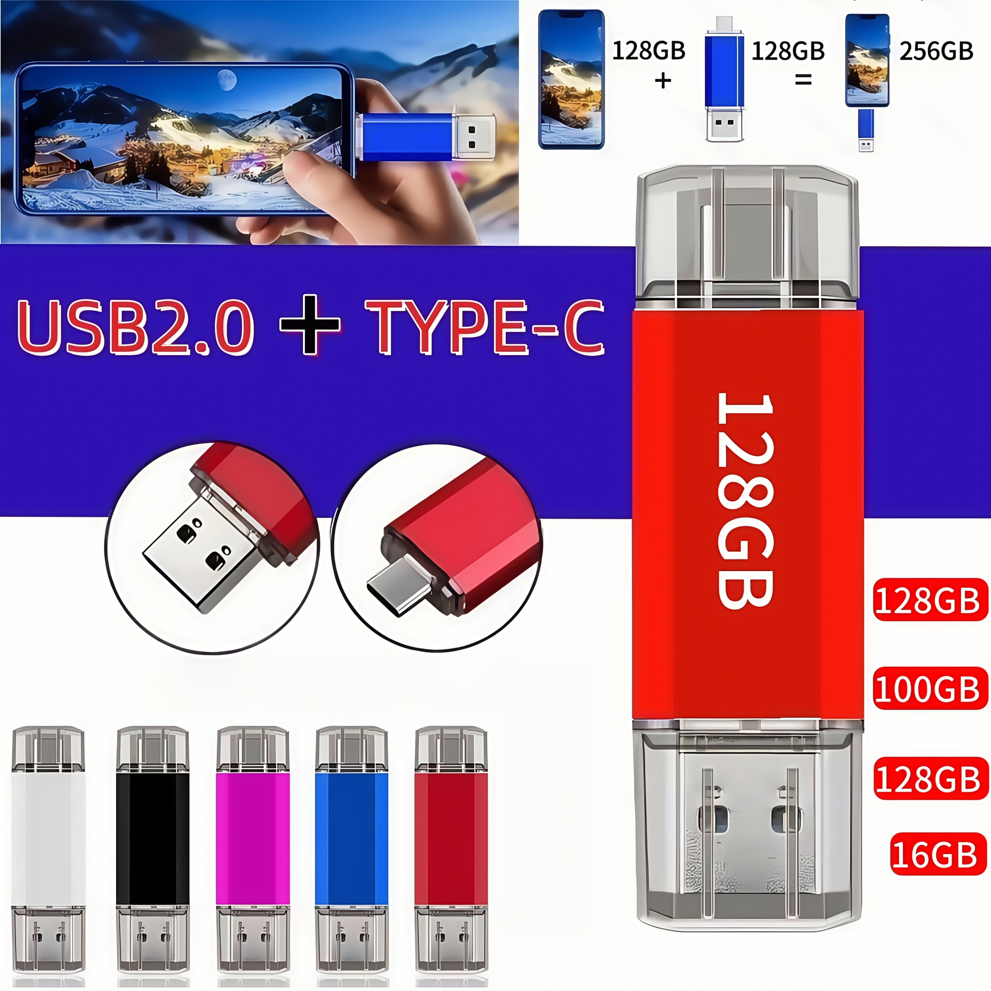 usb c flash drive 100gb/16gb/4gb/512mb type thumb Temu Kuwait