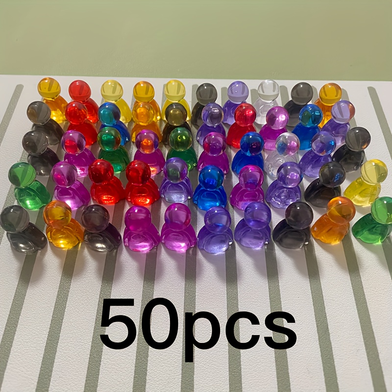 Image of 50/20 Acrylic Interactive Colored Human Chess Piece Chessboard Additions, Suitable For Interactive Family Gatherings And Social Entertainment, Size 2.3cm/1.5cm, Thickness 1.1cm